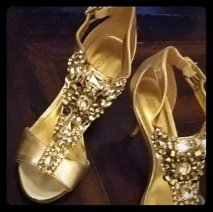 Silver jewel sandals
